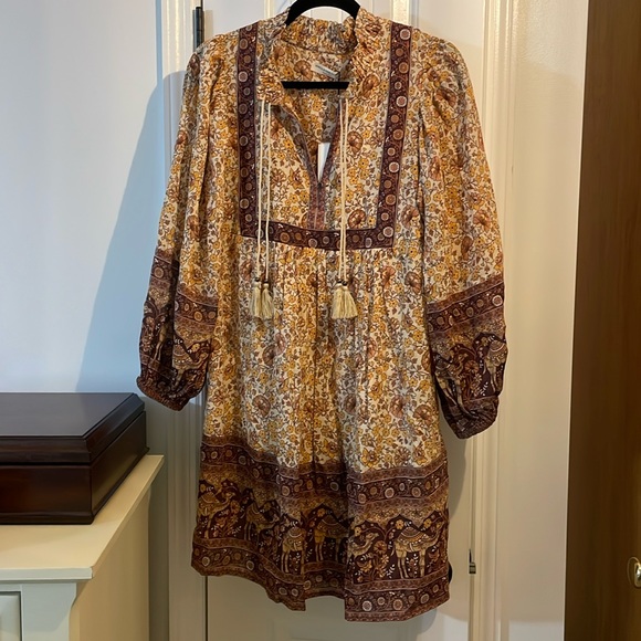 spell sundown boho mini dress SPELL Sundown Boho Mini Dress in Spice